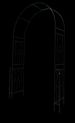 Metal Garden Arch W55'' X H94.5'' Garden Arbor Trellis Climbing Plants Support Rose Arch Outdoor Arch Cream White_maomaolike.com