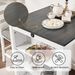 30" Modern Dining Table Set For 2 With Charging Station & 3-Tier Adjustable Storage | Space-Saving Kitchen Set With Upholstered Chairs For Small Spaces, Apartment,Off White_maomaolike.com