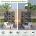 Metal Privacy Screens And Panels With Free Standing, Freestanding Outdoor Indoor Privacy Screen, Decorative Privacy Screen For Balcony Patio Garden, Sun Flower Shape_maomaolike.com