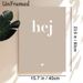 Hej Typography Painting Poster, Minimalist Neutral-toned Text Art Poster, Warm Gentle Decor Ideal For Living Room, Bedroom_maomaolike.com