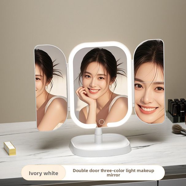 Dual‑mode LED Fill‑light Makeup Mirror, Desktop Beauty Filter Lamp, Cosmetic Mirror With Light, And A Compact, Storable Design._maomaolike.com