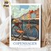 Copenhagen Bicycle Painting Poster, Vibrant Retro Canal-side Town Scene Poster, Cozy Nostalgic Decor Option For Living Room, Bedroom And Entryway_maomaolike.com