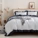 Luxury Ruffled Duvet Cover With Patchwork Patterns - Soft Milled Velvet, Active Dyed Colors, Multi-Color Options_maomaolike.com