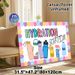 Hydration Station Painting Poster, Colorful Cartoon-style Water Bottle Themed Poster, Serves As A Gentle Reminder To Stay Hydrated, Suitable For_maomaolike.com