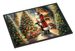 Greyhound And Santa Claus Doormat Front Door Mat Indoor Outdoor Rugs For Entryway, Non Slip Washable Low Pile, 24H X 36W_maomaolike.com
