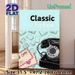 Classic Fiction Painting Poster, Vintage Cartoon Style Poster, Retro Rotary Phone, Envelopes & Illustrated Books Design, Nostalgic Literary Decor_maomaolike.com