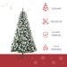 6ft Unlit Snow-Dusted Full Fir Artificial Christmas Tree With Realistic Branches, 61 Pine Cones And 800 Tips_maomaolike.com