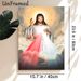 Divine Jesus Painting Poster, Serene Glowing Religious Scene Poster, Inspirational Spiritual Decor Ideal For Home, Prayer Room_maomaolike.com