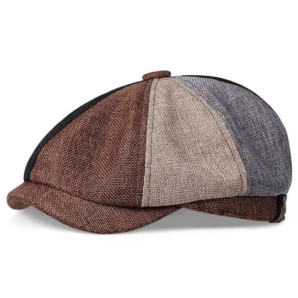 Hot Sale Men's 8 Panel Wool Blend Newsboy Flat Cap Herringbone Tweed Hats Free Shipping_maomaolike.com
