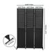 3 Panel Room Divider 6Ft Wood Folding Privacy Screen Black Room Separator Free Standing Wall Dividers (Black)_maomaolike.com