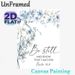 Religious Scripture Verse Painting Poster, Soft Watercolor Blue & White Floral Framed Verse Poster, Inspirational Faith-based Decor, Suitable For_maomaolike.com
