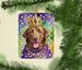 Chesapeake Bay Retriever King Of Mardi Gras Porcelain Ornament Christmas Tree Hanging Decorations For Home Christmas Holiday, Rectangle, Gift, Multicolor_maomaolike.com