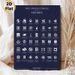 West African Adinkra Symbols Painting Poster, Monochrome Traditional Symbol Collection Poster, Cultural Educational Decor With Clear Symbolic_maomaolike.com