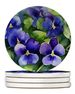 Rhode Island Violets In Watercolor Large Sandstone Coasters Pack Of 4 Absorbent Round Coasters Decor Gifts For Men Or Women, 4 In, Multicolor_maomaolike.com