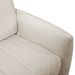 Beige White Corduroy Fabric Sofa With OTTOMAN_maomaolike.com