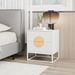 Modern Mid Century Fluted Nightstand With 2 Drawers And Pine Wood Handles For Bedroom_maomaolike.com