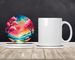 Colorful Cherry Blossoms Large Sandstone Coasters Pack Of 4 Absorbent Round Coasters Decor Gifts For Men Or Women, 4 In, Multicolor_maomaolike.com