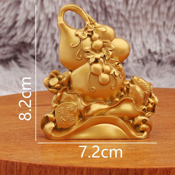 Gold-plated Fortune Gourd For Prosperity, Office Entrance, Wine Cabinet, Home Feng Shui Ornament, Metal Craft_maomaolike.com