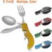 4-in-1 Portable Stainless Steel Cutlery With Fork, Spoon, Knife, And Bottle Opener - Lightweight, Detachable, And Durable Camping Silverware For Outdoor Events And Adventures_maomaolike.com