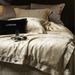 Italian Style Light Luxury Feather Jacquard Embroidery Silky Naked Sleep Cool Bedding Lenzing Lyocell Tencel Four-Piece Set_maomaolike.com