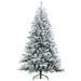 7 Ft Snow Flocked Artificial Christmas Tree With 1401 Tips, Foldable Metal Stand, Easy Assembly, Hinged Xmas Tree For Home, Office, Holiday, Green_maomaolike.com