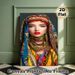 Ethnic Style Woman Painting Poster, Vibrant Exotic Ethnic Portrait Poster, Eye-catching Cultural Art Decor For Living Room, Bedroom And Gallery Space_maomaolike.com