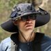 Hot Sale Men Fisherman Hat with Solar Fan Large Brim Hollow Mesh USB Charging Anti-UV Sunlight Protection Quick Dry Great_maomaolike.com