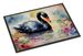 Black Swan Doormat Front Door Mat Indoor Outdoor Rugs For Entryway, Non Slip Washable Low Pile, 24H X 36W_maomaolike.com