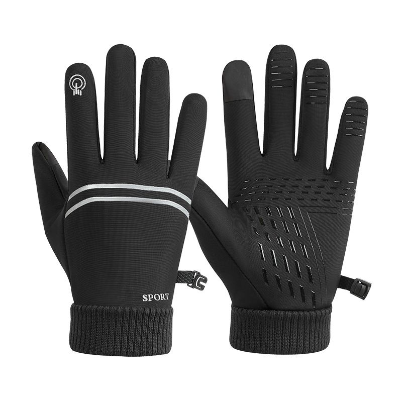 Autumn and winter sports warm gloves men's velvet anti-splash water touch screen bicycle riding cold-proof outdoor gloves women_maomaolike.com