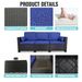 3-Seat Patio Wicker Sofa, Outdoor Rattan Sectional Couch Furniture Steel Frame W/Furniture Cover Non-Slip Cushion_maomaolike.com