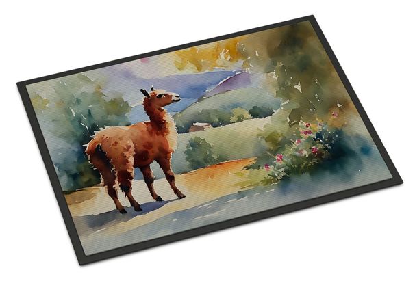 Llama Doormat Front Door Mat Indoor Outdoor Rugs For Entryway, Non Slip Washable Low Pile, 24H X 36W_maomaolike.com