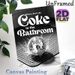Bathroom Humor Disco Ball Painting Poster, Monochrome Witty Quote & Splashy Disco Ball Poster, Playful Decorative Piece For Bathroom Wall Decor_maomaolike.com