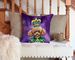Poodle King Of Mardi Gras Throw Pillow Machine Washable, Indoor Outdoor Decorative Pillow For Couch, Bed Or Patio, 14Hx14W_maomaolike.com