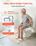 Raised Toilet Seat With Arms, 300 Lbs Load Capacity, 5-Inch Lift Height, Widened Commode Elevated Toilet Seat Riser With Padded Handles For Seniors, Elderly, Handicap, Disabled, And Adults Use_maomaolike.com