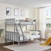 Twin Over Full Bunk Bed With Flexible Ladder,Kids Solid Wood Bed Frame,Strong Wooden Slats, Non-Toxic Finishes, No Box Spring Needed,Gray_maomaolike.com