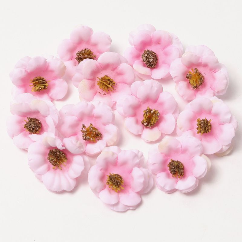 Artifiial For Wedding Pink Series Flower Heads DIY Materials Hair Aessories Deoration Fake Flowers High-end_maomaolike.com