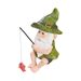 Resin Fishing Dwarf Figurine Statue, Decorative Ornament For Garden, Pond, Rockery And Outdoor Landscape Decoration
_maomaolike.com