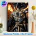 Japanese Samurai With Full Back Tattoo Painting Poster, Vivid Ukiyo-e Style Lantern-lit Alley Poster, Authentic Cultural Design, Ideal For Home_maomaolike.com