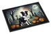 Border Collie Spooky Halloween Doormat Front Door Mat Indoor Outdoor Rugs For Entryway, Non Slip Washable Low Pile, 24H X 36W_maomaolike.com