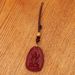 New Cinnabar Zodiac Guardian Buddha Keychain Accessory For Men And Women Lucky Square Pendant_maomaolike.com
