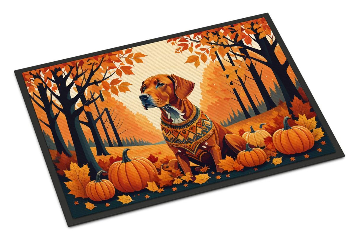 Vizsla Fall Doormat Front Door Mat Indoor Outdoor Rugs For Entryway, Non Slip Washable Low Pile, 24H X 36W_maomaolike.com