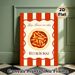 Spicy Korean Tteokbokki Painting Poster, Warm-toned Retro Illustrative Poster, Attractive Food-themed Decor Ideal For Kitchen And Dining Room_maomaolike.com