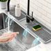 Modern Kitchen Sink With A Foldable Splash Guard Featuring A 7° Inclined Design For Drainage. The Mat Has A Water‑repellent Texture On The Surface, Wi_maomaolike.com