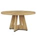 Round Dining Table For 4, 47" Wooden Kitchen Table Farmhouse Dinner Table_maomaolike.com