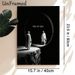 "You Vs You" Self-motivational Painting Poster, Monochrome Dramatic Mirror Reflection Poster, Inspirational Self-challenge Artwork Ideal For Home_maomaolike.com