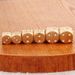 Vintage Handcrafted Polished Pure Brass Color Exquisite Sieve Creative Mahjong Dice Metal Copper Art_maomaolike.com