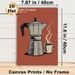 Italian Coffee Themed Painting Poster, Vintage Retro Moka Pot & Steaming Coffee Cup Poster, Cozy Coffee-inspired Decor Suitable For Kitchen, Coffee_maomaolike.com