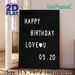 Birthday Love Themed Painting Poster, Minimalist Black & White Text Art Poster, Warm Heartfelt Birthday Message, Ideal For Birthday Celebrations And_maomaolike.com