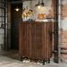 <old Sku: S05790088> 6-Tier Wooden Shoe Cabinet With Louvered Doors & Adjustable Shelves_maomaolike.com