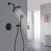 Round Shower System Wall Mounted Rain Mixer Combo Set_maomaolike.com